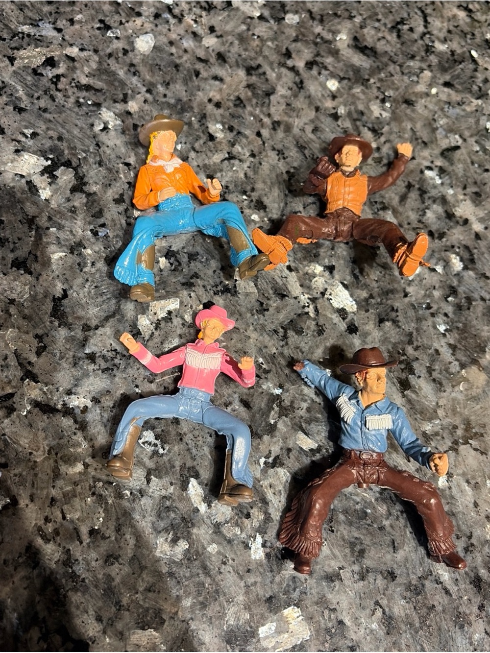 Schleich Cowboy Cowgirl Horse Rider Farm World & Rodeo Toy Figures Lot Of 4